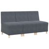 vidaXL Modulaire Bankeenheid Armlos 3 st Donkergrijs Fluweel