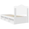 vidaXL Bedframe met hoofdeinde Wit 100 x 200 cm Massief grenenhout