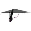 vidaXL Tuinparasol Zwart 248.5 x 247.5 x 160 cm Stof