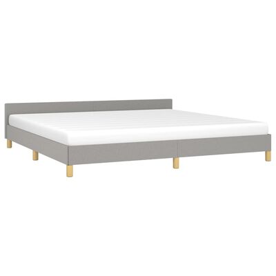 vidaXL Bedframe zonder matras stof lichtgrijs 200x200 cm