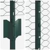 vidaXL Hek met Paal Groen 1,6 x 10 m Staal en PVC