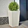 vidaXL Plantenbak 45x45x75 cm staal wit