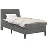vidaXL Bedframe met matras Donkergrijs 90 x 190 cm fluweel
