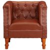 vidaXL Fauteuil echt leer bruin