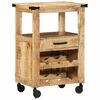 vidaXL Keuken Trolley Bruin 55 x 40 x 80 cm Massief Mango Hout