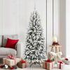 vidaXL Kunstkerstboom Wit 180 cm PVC en Plastic en Staal en PE