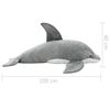 vidaXL Knuffel dolfijn pluche grijs