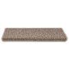 vidaXL Trapmatten zelfklevend 15 st sisal-look 65x21x4 cm donkerbeige