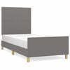 vidaXL Bedframe zonder matras 90x190 cm stof donkergrijs