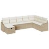 vidaXL Bankstel 8 st poly rattan