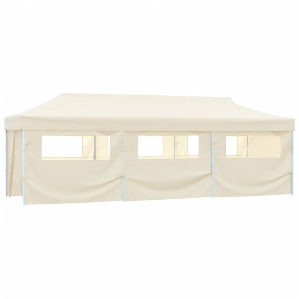 vidaXL Vouwtent pop-up met 8 zijwanden 870x291x315 cm cr&egrave;me