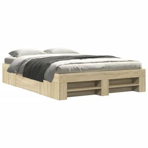 vidaXL Bedframe zonder matras hout sonoma eikenkleurig 140x200 cm
