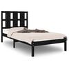 vidaXL Bedframe massief grenenhout zwart 100x200 cm