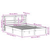 vidaXL Bedframe met hoofdbord massief grenenhout 120x190 cm