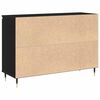 vidaXL Dressoir met lade Zwart Eiken 101,5 x 35 x 70 cm Bewerkt hout