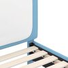 vidaXL Bedframe voor kinderen met hoofdbord Blauw 80 x 200 cm PU