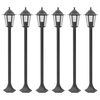 vidaXL Paalverlichting voor tuin E27 110 cm aluminium brons 6 st