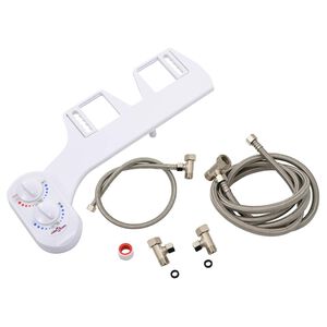 vidaXL Bidetaansluiting voor toiletbril warm/koud water enkel mondstuk