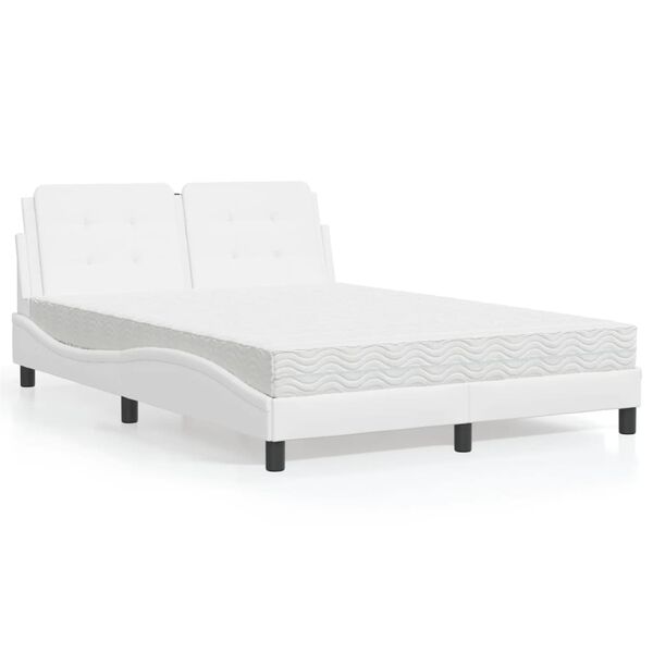 vidaXL Bedframe zonder matras "Zadar" kunstleer wit 120x200 cm