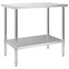 vidaXL Keukenwerktafel 100x60x85 cm roestvrij staal