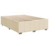 vidaXL Boxspring met matras stof cr&egrave;mekleurig 140x190 cm