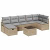 vidaXL Bankstel 8 st Beige en Licht Grijs poly rattan