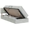 vidaXL Opslag bed met hoofdeinde Lichtgrijs 90 x 190 cm Fluweel