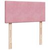 vidaXL Boxspring met matras fluweel roze 90x200 cm