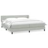 vidaXL Boxspring met matrassen fluweel lichtgrijs 180x210 cm