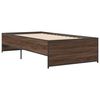 vidaXL Bedframe bewerkt hout en metaal bruin eikenkleurig 90x200 cm