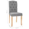vidaXL Eetkamerstoelen 4 st stof lichtgrijs