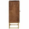 vidaXL Ladekastje 55x30x76 cm massief mangohout en ijzer