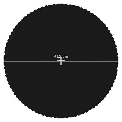 vidaXL Springmat voor 15 feet/4,57 m ronde trampoline stof zwart