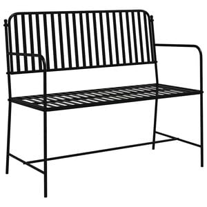 vidaXL Tuinbank Zwart 104 x 54 x 93cm Staal