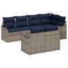 vidaXL Tuin Sofa Set Grijs poly rattan