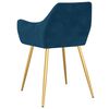 vidaXL Eetkamerstoelen 2 st fluweel blauw