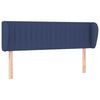 vidaXL Hoofdbord met randen 147x23x78/88 cm stof blauw