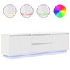 vidaXL Tv-meubel met LED-verlichting 160,5x41x50 cm wit