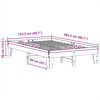 vidaXL Bedframe zonder matras massief grenenhout wasbruin 120x200 cm