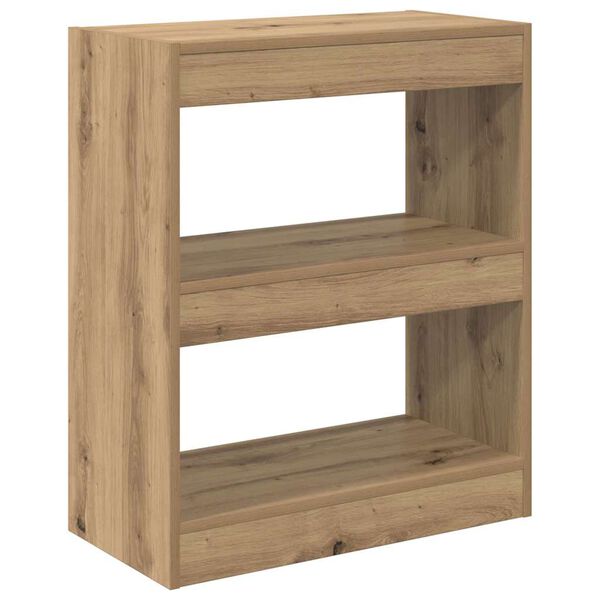 vidaXL Boekenkast Artisan Eiken 60 x 30 x 72 cm Bewerkt hout