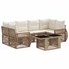vidaXL Tuinbankenset 7 st Beige en Cr&egrave;me Wit poly rattan
