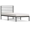 vidaXL Bedframe met hoofdbord metaal zwart 80x200 cm