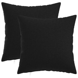 vidaXL Kussensloop 2 pcs HEERLEN Zwart 40 x 40 cm