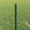 vidaXL Hek met Paal Groen 0,4 x 50 m Staal en PVC