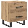 vidaXL Nachtkastje Artisan Eiken 40 x 35 x 47,5 cm Bewerkt hout