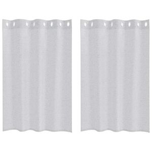 vidaXL Voile Gordijn 2 st Lichtgrijs 140 x 140 cm Polyester
