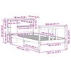 vidaXL Bed met boekenkast zonder matras massief grenenhout 90x190 cm