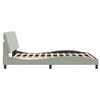 vidaXL Bedframe zonder matras 160x200 cm fluweel lichtgrijs