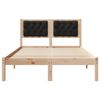 vidaXL Bedframe met hoofdeinde Zwart 120 x 200 cm Massief grenenhout
