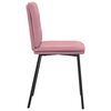 vidaXL Eetkamerstoelen 4 st fluweel roze